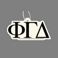 Paper Air Freshener W/ Tab - Greek Letters: Phi Gamma Delta